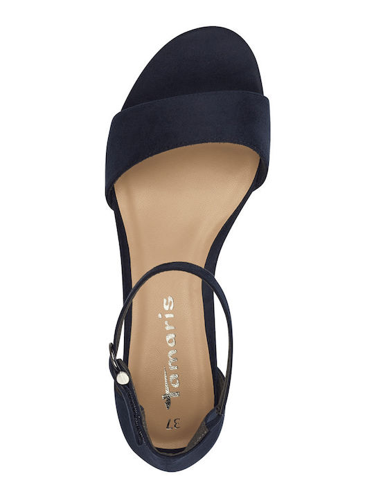 Stoff Sandalen Marineblau