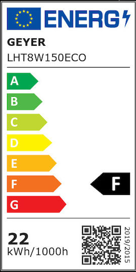 Geyer LED Bulb 21W Fluorescent Type 150εκ. for Socket G13 and Shape T8 Warm White 2250lm