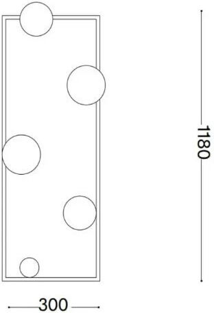Ideal Lux Angolo Φωτιστικό Δαπέδου Υ118xΜ30εκ. με Ντουί για Λαμπτήρα G9 Μαύρο