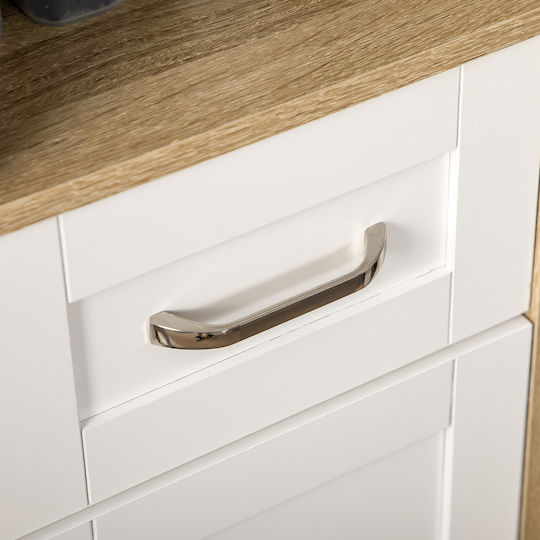 Kleankin Bathroom Cabinet L37xW30xH184cm Beige