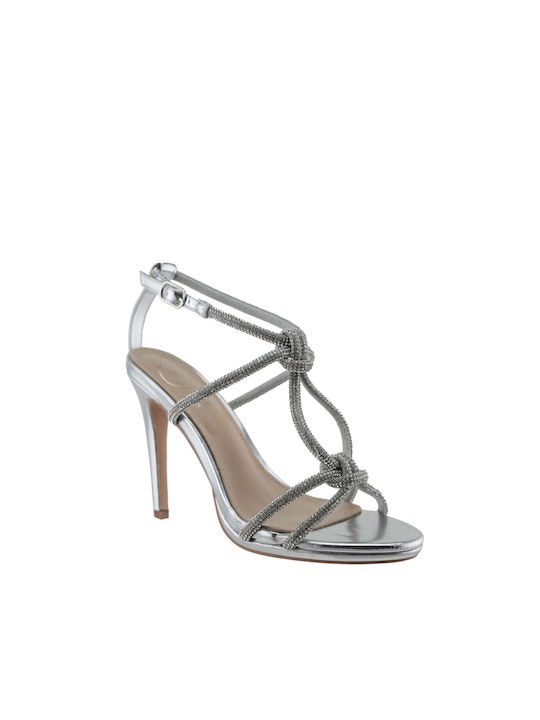 Adam's Shoes Damen Sandalen in Silber Farbe