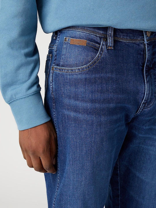 Texas Free Way Men's Jeans Pants Elastic with Regular Straight Fit Blue