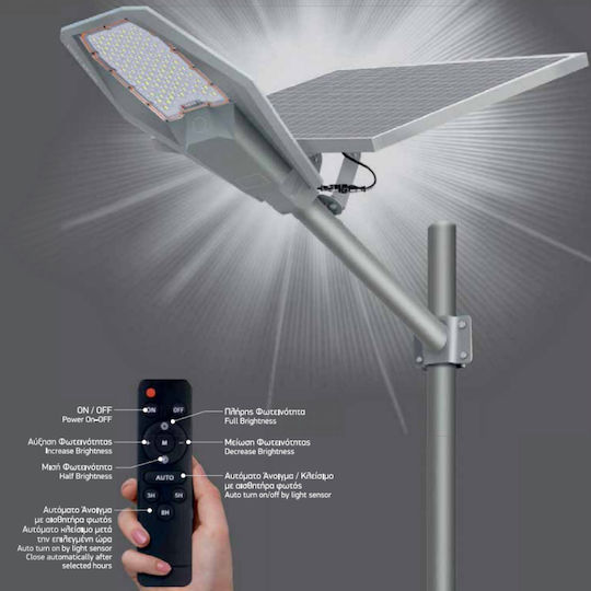 Spot Light Street Solar Light 100W 6000lm Cold White 6000K with Remote Control IP65