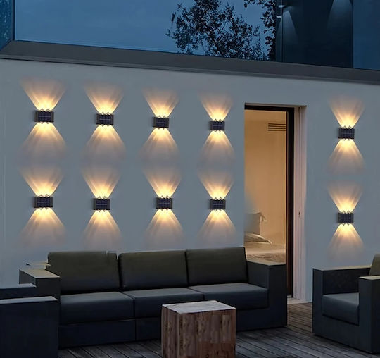 Spot Light Επιτοίχιο Ηλιακό Φωτιστικό 2W με Θερμό Λευκό Φως 3000K IP65