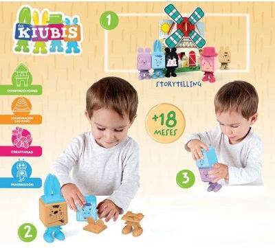 Educa Stacking Toy Educational with Cubes, Agricultural Mill for 18++ Months