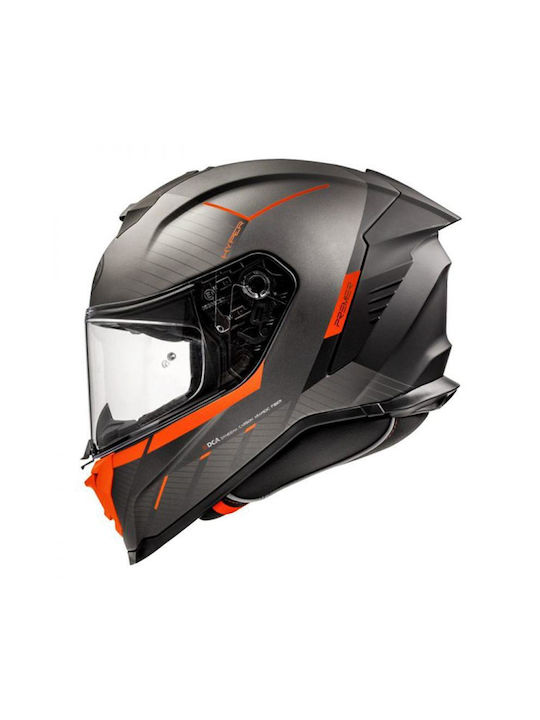 Premier Hyper RS 93 BM Dark Gray/Orange Cască Moto Față întreagă 1430gr