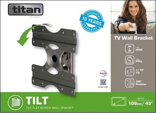 Vivanco BTI 8020 Βάση Τηλεόρασης Τοίχου έως 43" και 25kg
