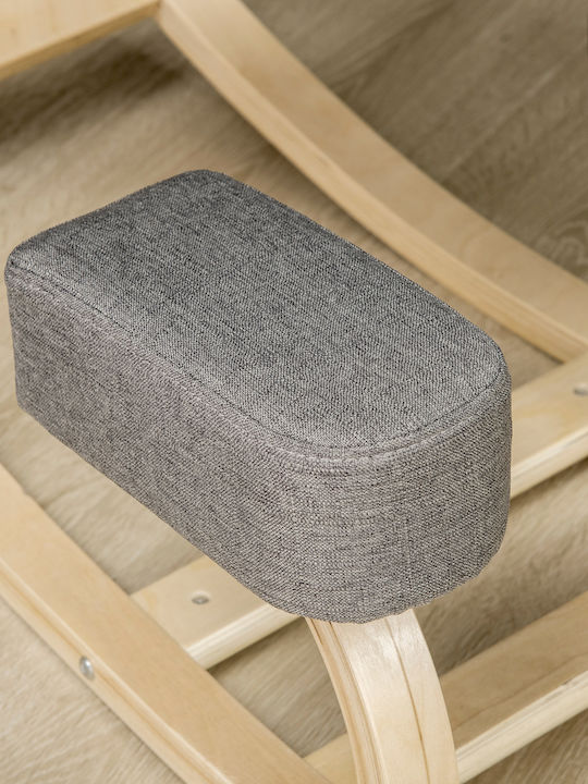 Office Stool Gray 51x69x58cm