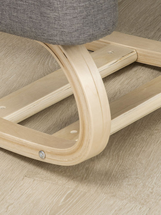 Office Stool Gray 51x69x58cm