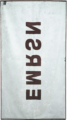 Emerson Emrsn Logo Black Cotton Beach Towel 160x86cm