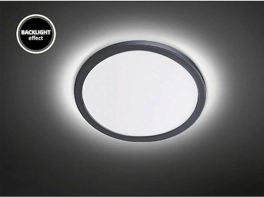 Rabalux Lambert Ceiling Mount Light Bathroom 28cm Silver with Integrated LED