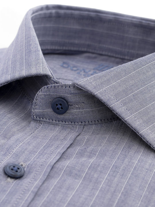 Striped slim fit shirt Don Hering GRAY COTTON STRIPED BUSINESS