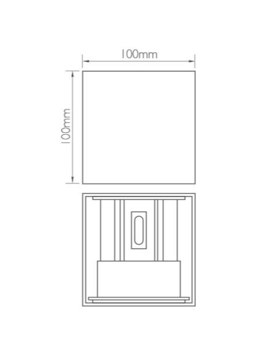 Lineme Wall-Mounted Outdoor Spot Light LED IP65 10W with Warm White Light