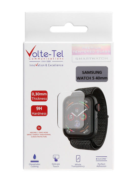 Volte-Tel Vollflächig gehärtetes Glas für das Galaxy Watch 5 40mm 1Stück 8325717 Silver