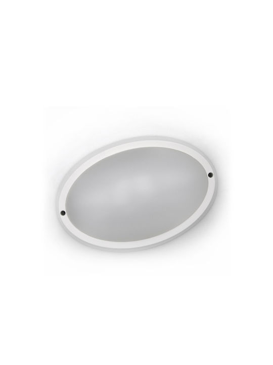 Adeleq Στεγανή Πλαφονιέρα LED 15W 4000K 24x16.3εκ.