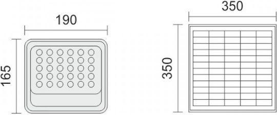 Spot Light Στεγανός Ηλιακός Προβολέας LED 200W Ψυχρό Λευκό 6000K με Τηλεχειριστήριο IP65