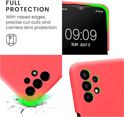 KWmobile Flexible Rubber Silicone Back Cover Neon Coral (Galaxy A13 4G)