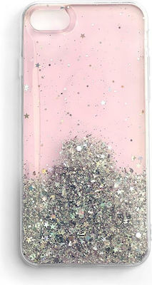 Wozinsky Star Glitter Shining Silicone Back Cover Pink (Galaxy A42)