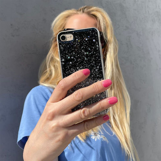 Wozinsky Star Glitter Shining Back Cover Silicone Pink (Galaxy A42)