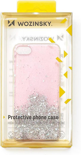 Wozinsky Star Glitter Shining Back Cover Silicone Pink (Galaxy A42)