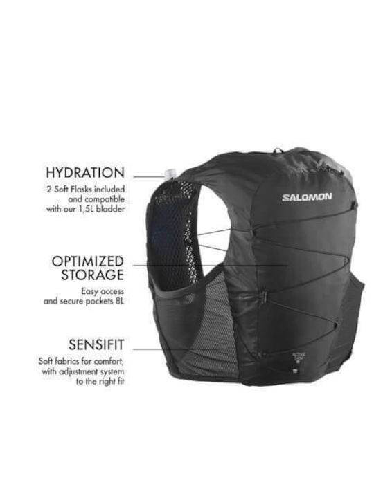 Salomon Active Skin 8 Hydration Pack 8lt Black