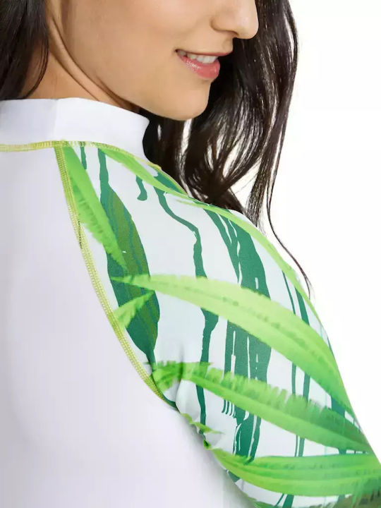 Arena Rash Vest Женски Къс Ръкав Слънцезащитна риза Бяла