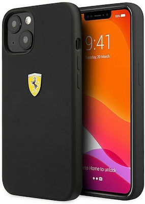 Ferrari Liquid Silicone Back Cover Σιλικόνης Ανθεκτική Μαύρο (iPhone 13)