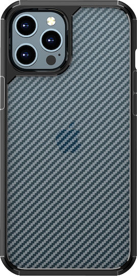 Techsuit Carbonfuse Back Cover Πλαστικό / Σιλικόνης Μαύρο (iPhone 12 Pro Max)