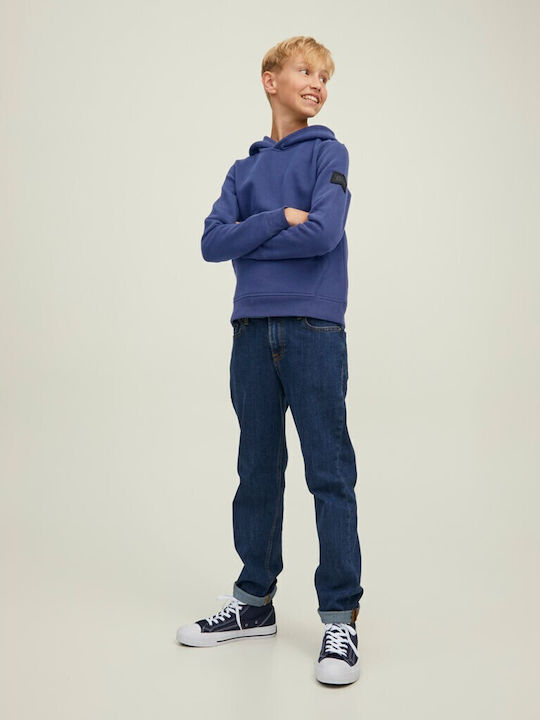 Kids Sweatshirt with Hood and Pockets Blue
