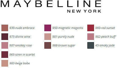 Maybelline Color Sensational Mattes 965 Siren In Scarlet 4.2gr