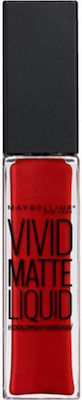 Maybelline Vivid Matte Liquid Течност Червило Матов 35 Rebel Red 8мл