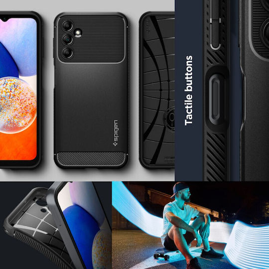 Spigen Rugged Armor Back Cover Σιλικόνης 2mm Μαύρο (Galaxy A14)