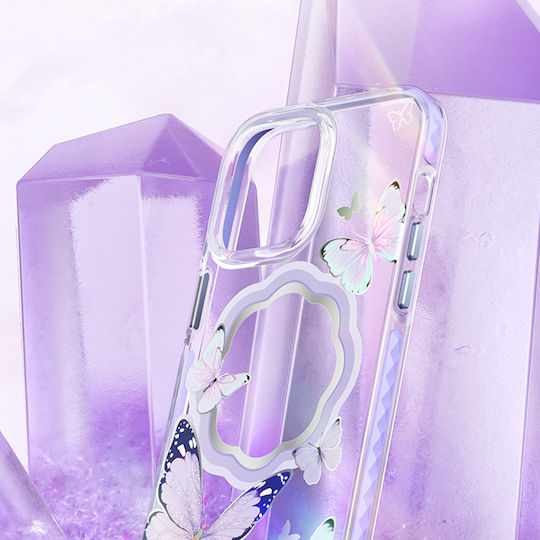 Kingxbar Butterfly Back Cover Σιλικόνης 0.3mm Ροζ (iPhone 14)