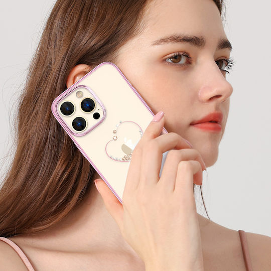 Kingxbar Wish Задна корица Пластмаса Розов (iPhone 14 Pro)