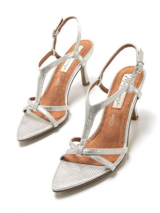 Leather Sandals Silver