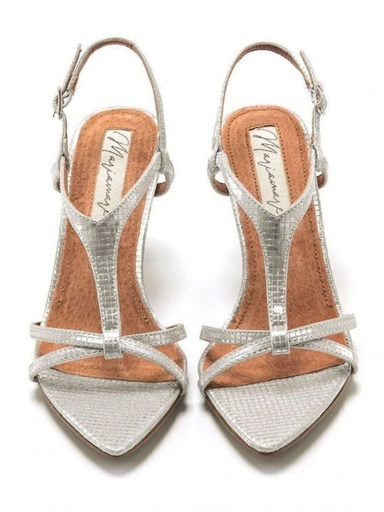 Leather Sandals Silver