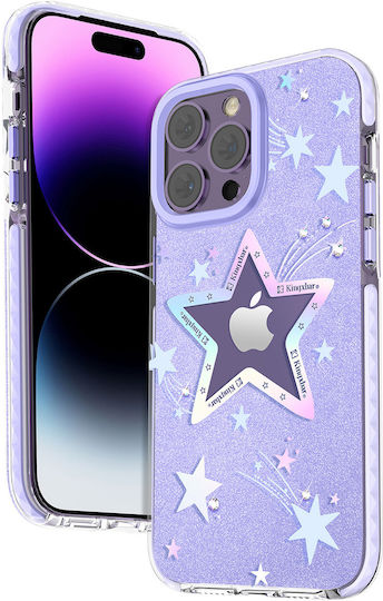 Kingxbar Heart Star Back Cover Silicone 0.3mm Purple (iPhone 14 Pro Max)
