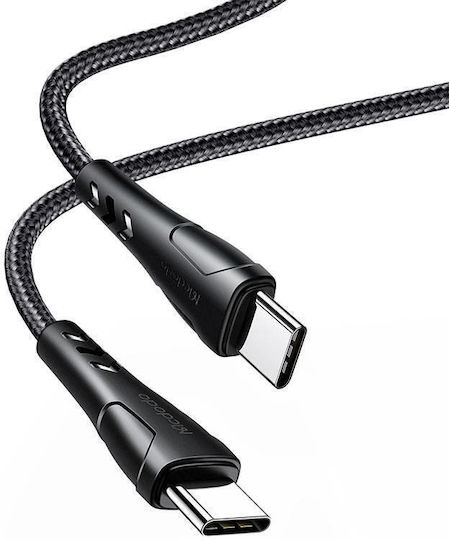 Mcdodo CA-7641 Braided USB 2.0 Cable USB-C Male - USB-C 60W Black 1.2m