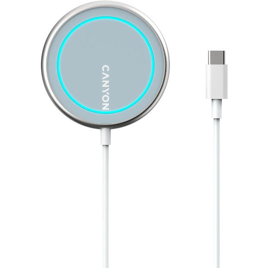 Canyon Φορτιστής Magsafe 15W Ασημί (CNS-WCS100)