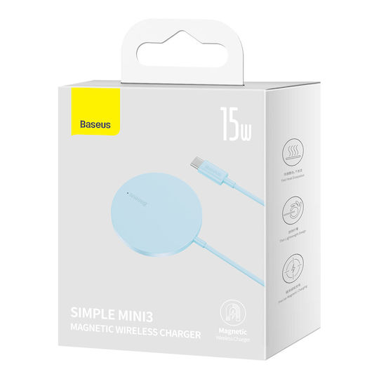Baseus Magsafe Charger 15W Blue (Simple Mini3)