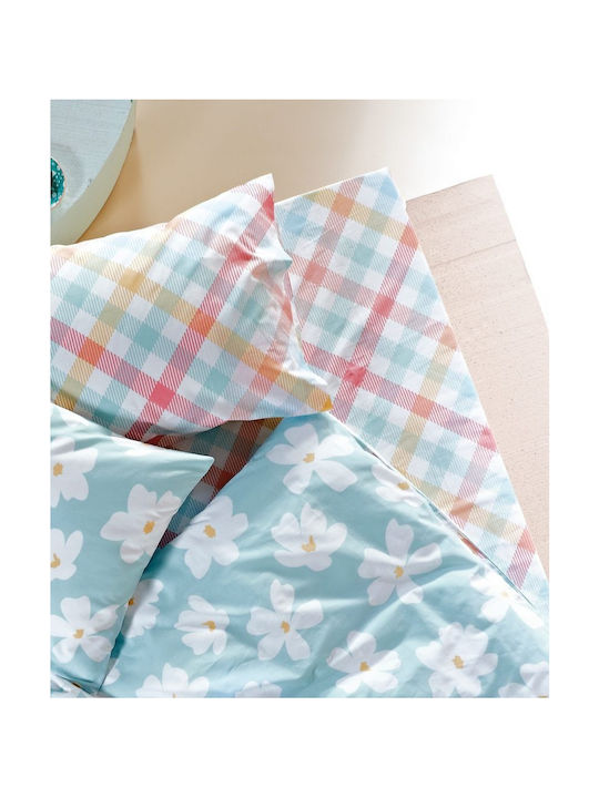 Kentia Παιδικό Κουβερλί Μονό Petunia Veraman/White/Yellow/Pink 160x240εκ.