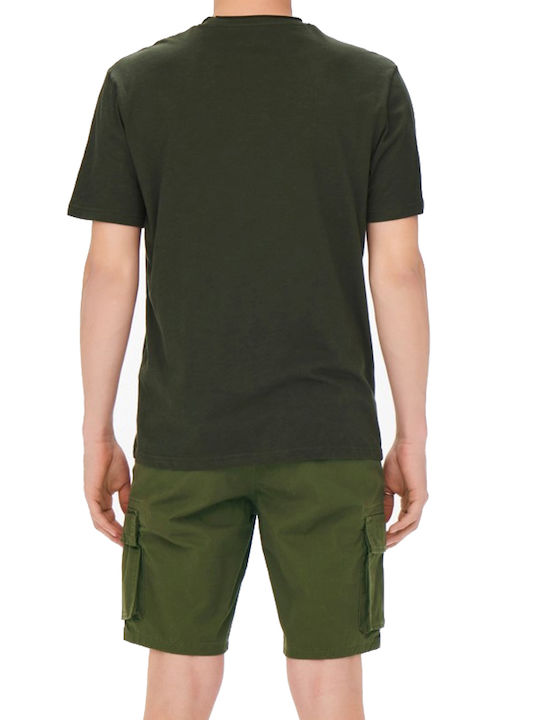 Only & Sons Men's Shorts Cargo Khaki