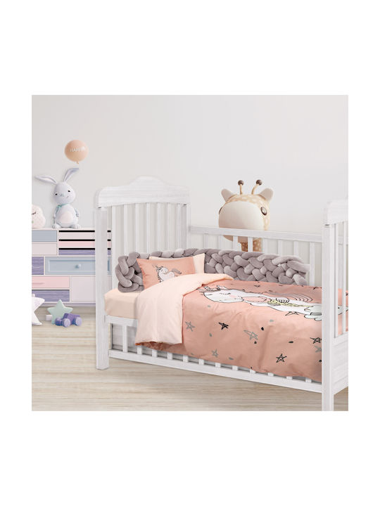 Das Home 4852 Baby Sheets Set Crib Cotton Orange 125x170cm 3pcs