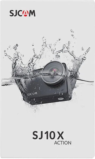 SJCAM SJ10X Action Camera 4K Ultra HD Underwater with Touch Screen 2.33" and Wi-Fi Black