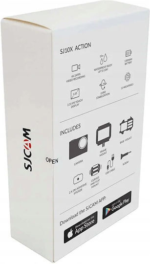 SJCAM SJ10X Action Camera 4K Ultra HD Underwater with Touch Screen 2.33" and Wi-Fi Black