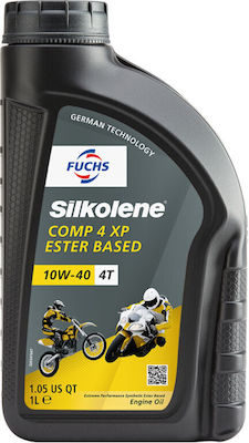 Fuchs Silkolene Comp 4 XP Synthetic 10W-40 4-Stroke Motorcycle Motor Oil 1lt