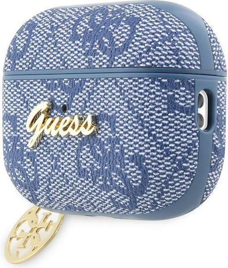 Guess Charm Collection Silicone Case Blue for Apple AirPods Pro
