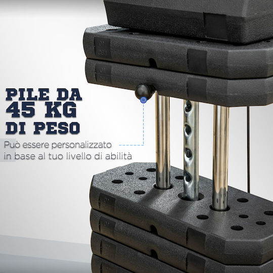 HomCom Fitness Station Πολυόργανο Γυμναστικής με Βάρη 45kg