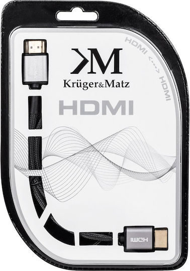 Kruger & Matz Cable HDMI male - HDMI male 1.8m Μαύρο