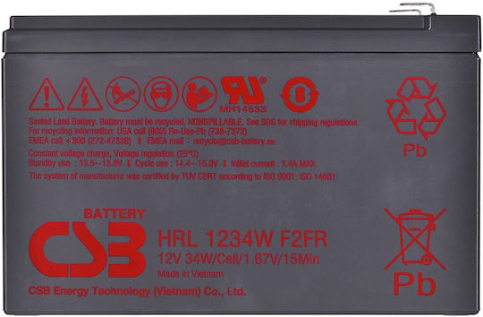 CSB HRL1234WF2FR Μπαταρία UPS με Τάση 12V 1τμχ